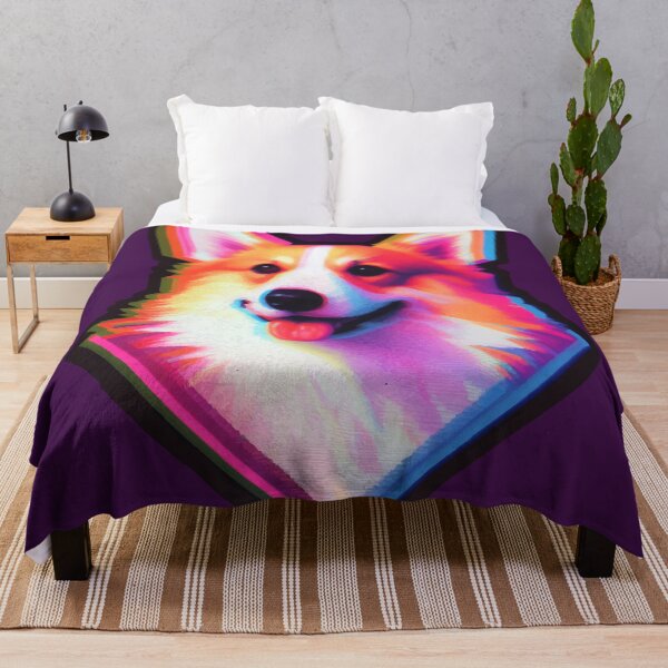 Item preview, Retro Wave Rider Corgi designed and sold by BarkandStick.