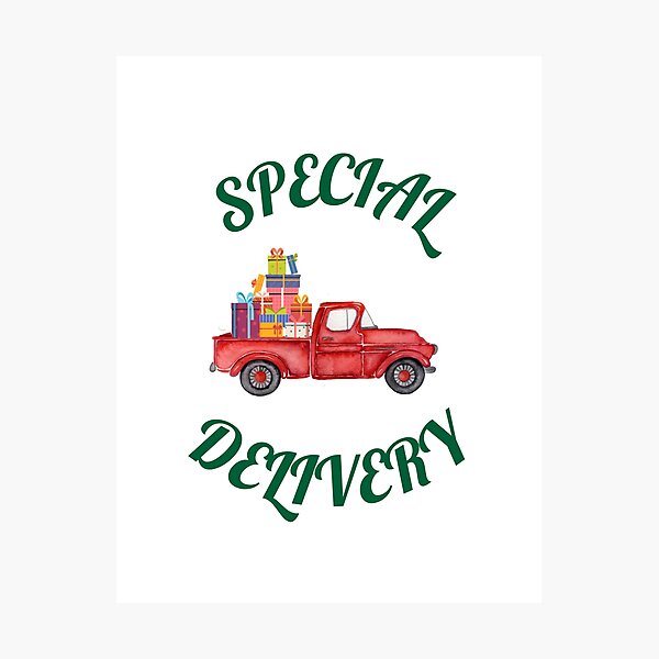 Item preview, Red Christmas Truck designed and sold by OYLOS.