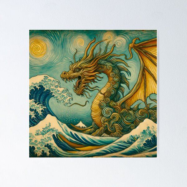 Item preview, Dragon Oil Painting - Van Gogh Style Dragon designed and sold by Star-Fragment.