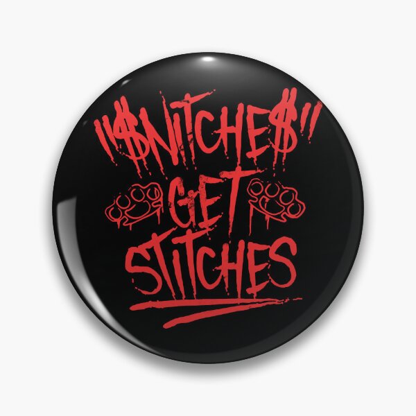 Item preview, Snitches Get Stitches Quote Typography Graffiti designed and sold by FriskySloths.