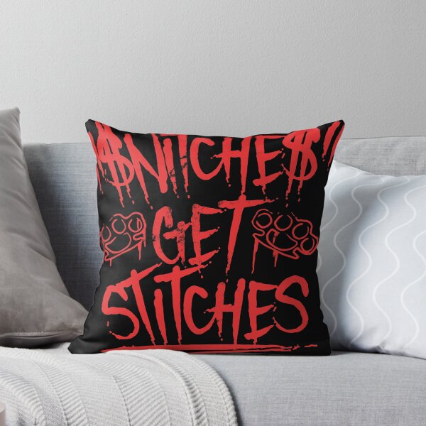 Item preview, Snitches Get Stitches Quote Typography Graffiti designed and sold by FriskySloths.