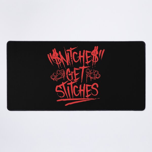 Item preview, Snitches Get Stitches Quote Typography Graffiti designed and sold by FriskySloths.