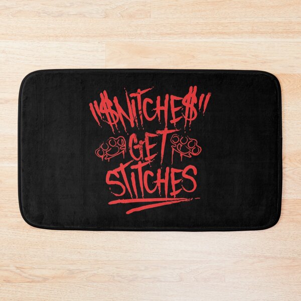 Item preview, Snitches Get Stitches Quote Typography Graffiti designed and sold by FriskySloths.