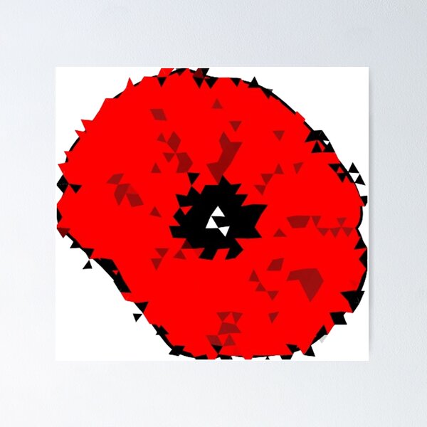 Item preview, Poppy Low Polygon Digital Low Poly Art designed and sold by SpiroJo.