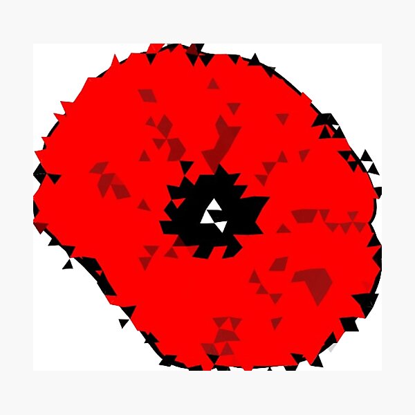 Item preview, Poppy Low Polygon Digital Low Poly Art designed and sold by SpiroJo.
