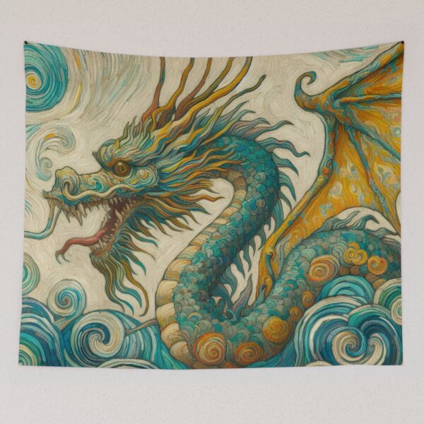 Item preview, Angry Dragon - Van Gogh Style Dragon designed and sold by Star-Fragment.