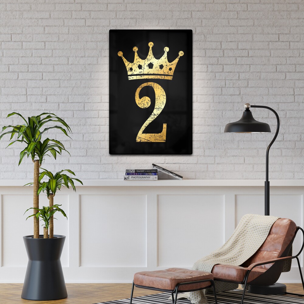 Crown Number 2 - 2nd Birthday & Anniversary (Ancient Gold) Poster for Sale  by theshirtshops