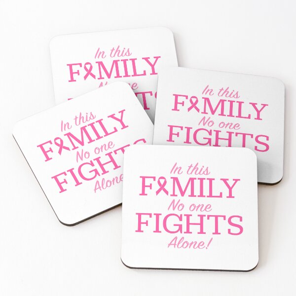 Item preview, In this Family No One Fights Alone Breast Cancer Support Design for Tshirt designed and sold by Kara’s Creations.
