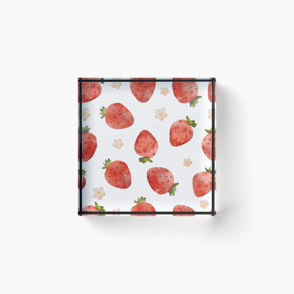 Item preview, Red juicy watercolor strawberries designed and sold by pinkyfish1010.