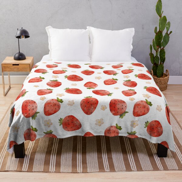 Item preview, Red juicy watercolor strawberries designed and sold by pinkyfish1010.