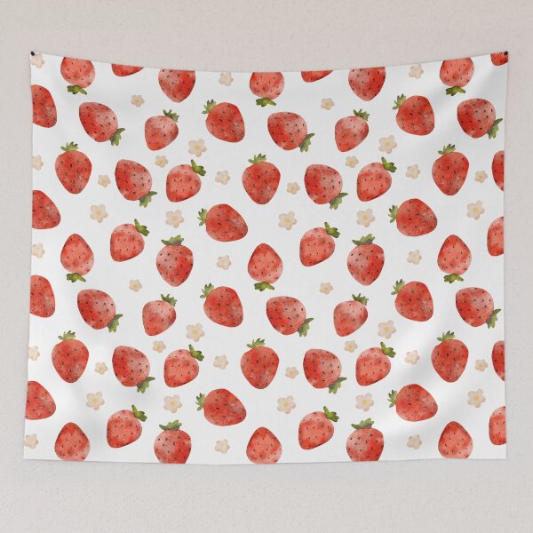 Item preview, Red juicy watercolor strawberries designed and sold by pinkyfish1010.