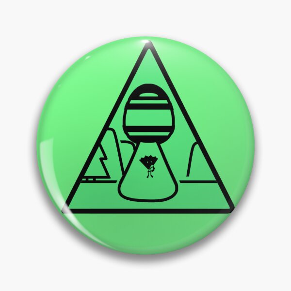 Item preview, UFO Warning sign Fan designed and sold by APaperFan.