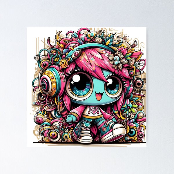 Item preview, Graffiti Girl Beats Funky Teddy Street Style" designed and sold by Manoj Kumar  Mandali.