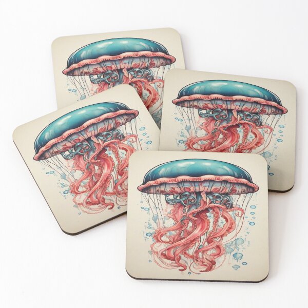 Item preview, Tattoo Jellyfish Animal Art designed and sold by druidwolfart.