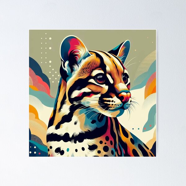 Item preview, Retro Ocelot designed and sold by ArgamaArts.