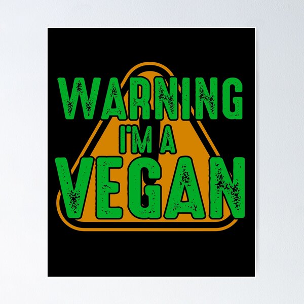 Item preview, Warning I am a Vegan - Cool Gifts For Vegan by FanityPrints designed and sold by FanityPrints.