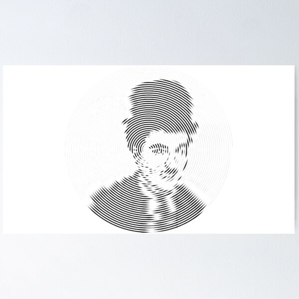 Item preview, Charlie Chaplin Spiroglyph Low Poly Art designed and sold by SpiroJo.