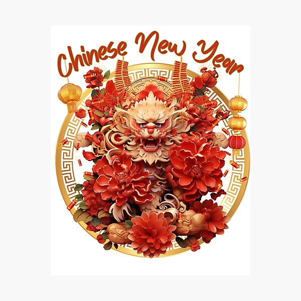 Aperçu de l'œuvre Célébrez le Nouvel An chinois avec des designs majestueux sur Redbubble - Année de créativité abondante créée et vendue par Blendfactor.