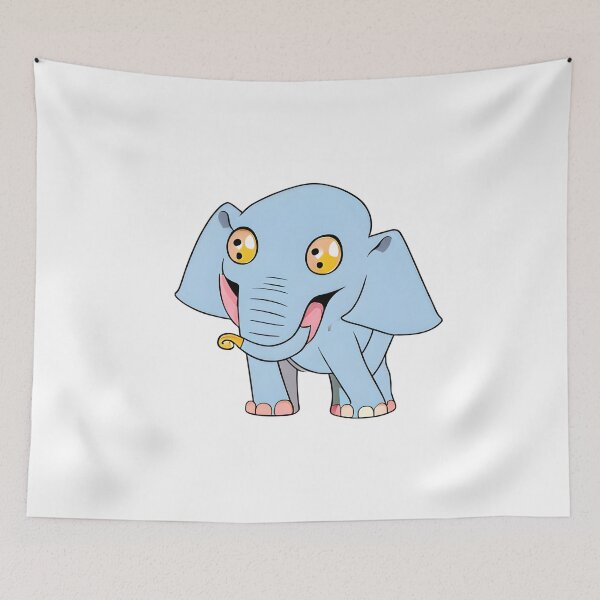 Item preview, CUTE LITTLE BLUE ELEPHANT BIG EYES. designed and sold by Sanny88.