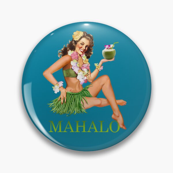 Artikelvorschau, Mahalo aus Hawaii - Original Vintage Reiseplakat entworfen und verkauft von -Koleidescope.