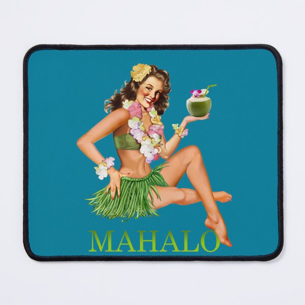 Item preview, Mahalo from Hawaii - Original Vintage Travel Poster designed and sold by -Koleidescope.