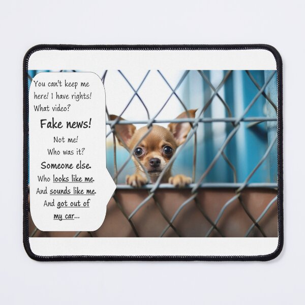 Item preview, Chihuahua Behind Bars Blames Fake News designed and sold by diandlildog.