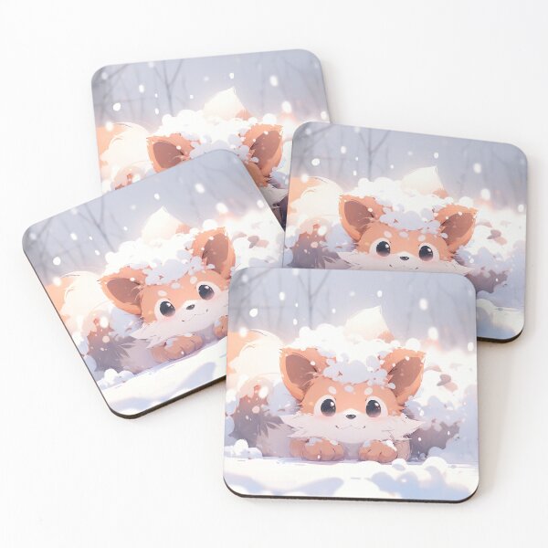 Item preview, Cute Anime Winter Red Fox designed and sold by ArtsyChaosArt.