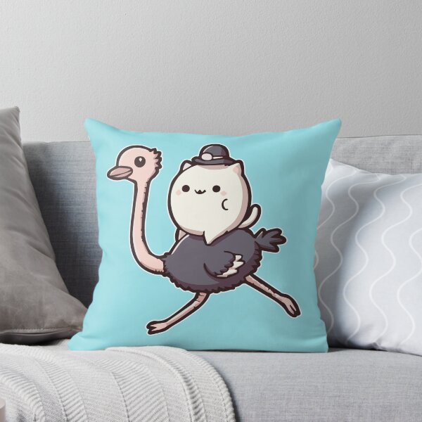 Item preview, Bowler Hat Cat Riding Ostrich - Whimsical Animal Parade designed and sold by WeirdDemonGames.