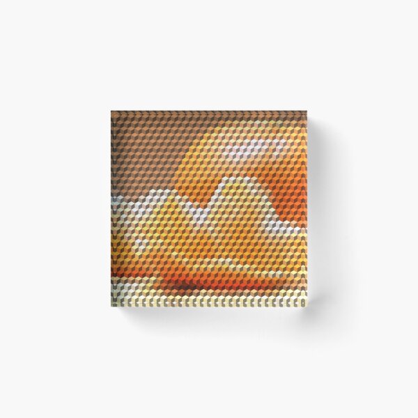 Item preview, Orange 3D Cubes Low Poly Art designed and sold by SpiroJo.