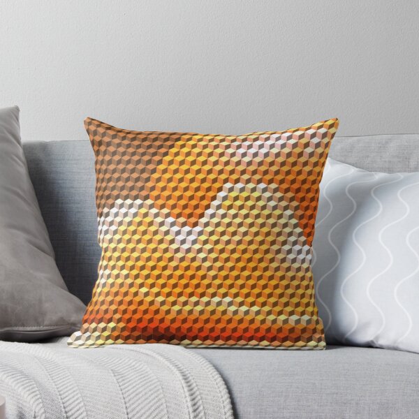 Item preview, Orange 3D Cubes Low Poly Art designed and sold by SpiroJo.