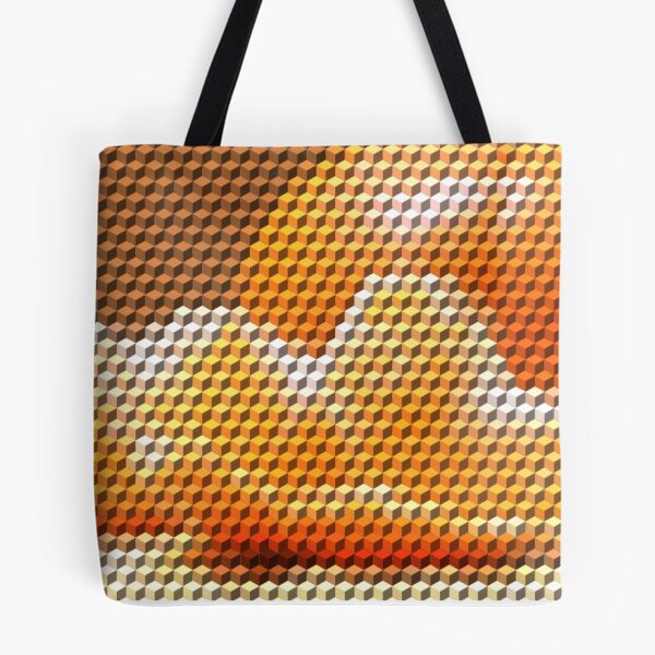 Item preview, Orange 3D Cubes Low Poly Art designed and sold by SpiroJo.