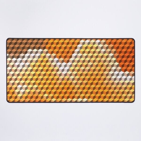 Item preview, Orange 3D Cubes Low Poly Art designed and sold by SpiroJo.