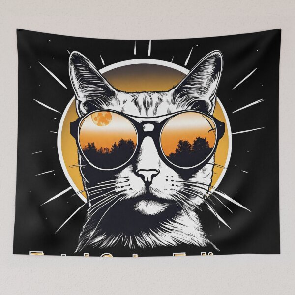 Item preview, Cat Total Solar Eclipse 2024  designed and sold by CyberArtistOne.