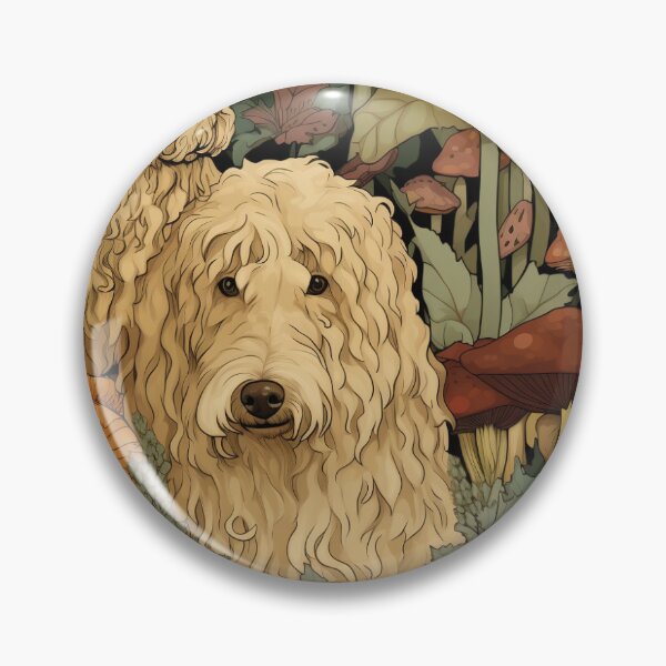Item preview, goldendoodles with mushrooms designed and sold by darkartsflowers.