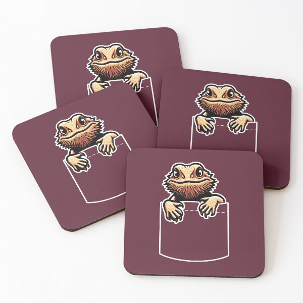 Item preview, Bearded Dragon Pogona Shirt Pocket Reptile Lizard Pet Lover Youth Dark Background designed and sold by lunaticbear.