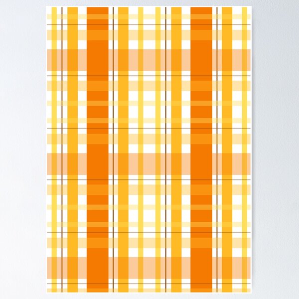 Item preview, Orange plaid pattern designed and sold by pinkyfish1010.