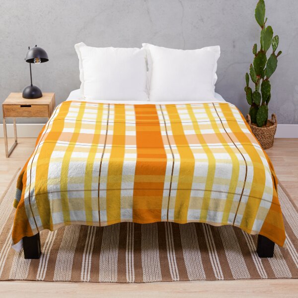 Item preview, Orange plaid pattern designed and sold by pinkyfish1010.