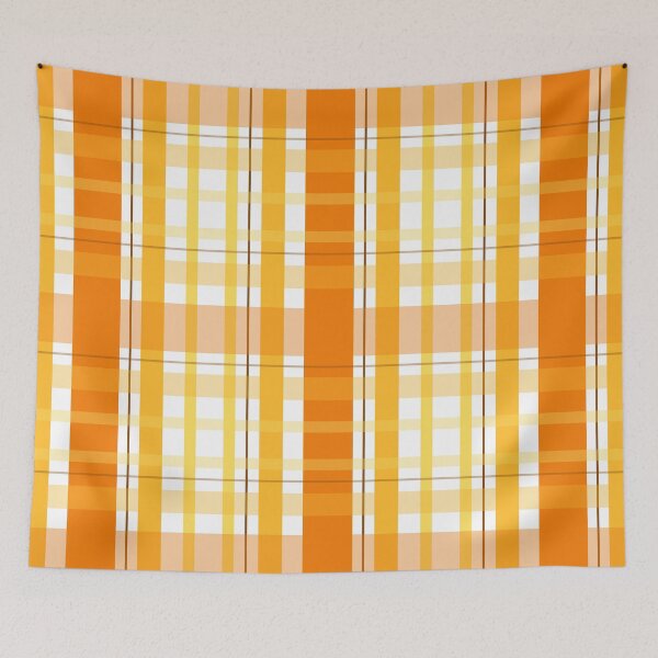 Item preview, Orange plaid pattern designed and sold by pinkyfish1010.