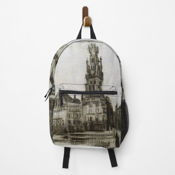 Item preview, Old Houses with the Tower of a Cathedral (crayon sketch) by Vincent Van Gogh designed and sold by Amanda1775.