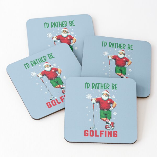 Item preview, I'D Rather Be Golfing - Funny Santa Christmas Golf designed and sold by Urban-Alien.