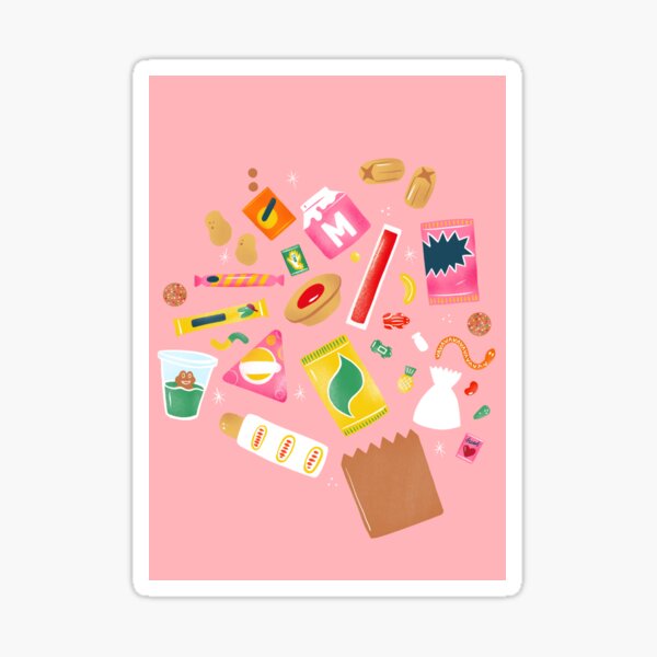 Old School Tuck Shop Snacks Sticker