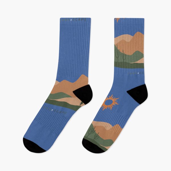 Item preview, Hiker walking on land mountain in background designed and sold by Prissyyoo.