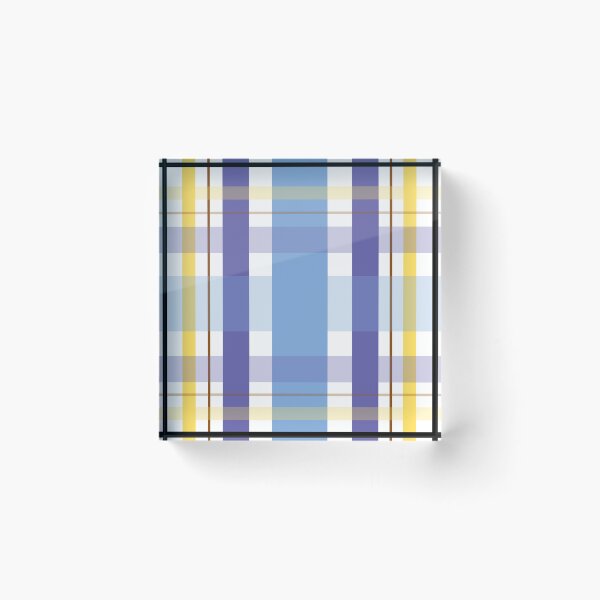 Item preview, Blue and orange plaid pattern designed and sold by pinkyfish1010.