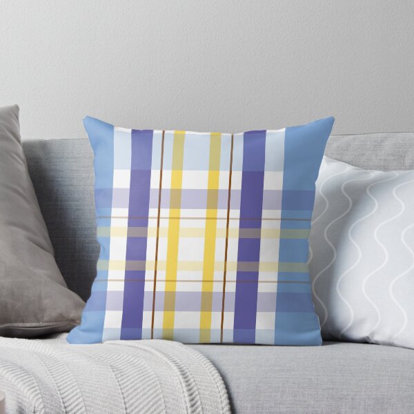 Item preview, Blue and orange plaid pattern designed and sold by pinkyfish1010.