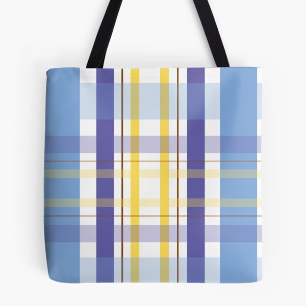 Item preview, Blue and orange plaid pattern designed and sold by pinkyfish1010.