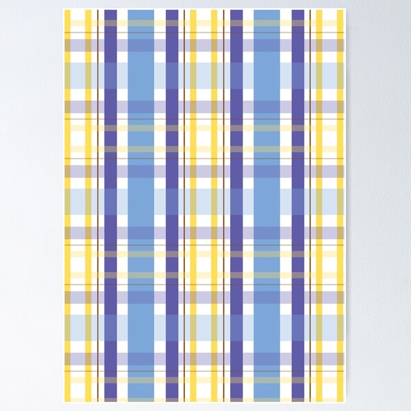 Item preview, Blue and orange plaid pattern designed and sold by pinkyfish1010.