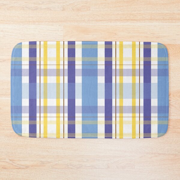 Item preview, Blue and orange plaid pattern designed and sold by pinkyfish1010.