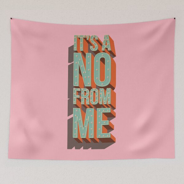 Item preview, It's a no from me, typography poster design designed and sold by BlueLela.