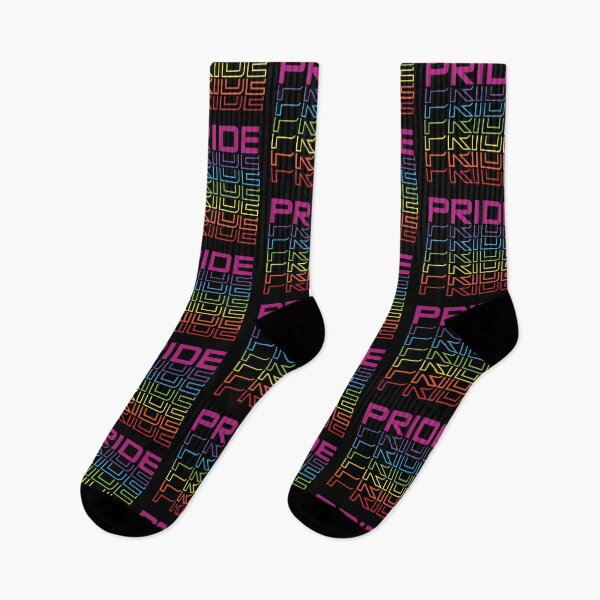 Item preview, LGBTQ PRIDE design with a row of Half Lettering in Rainbow Colours designed and sold by Foxalla.