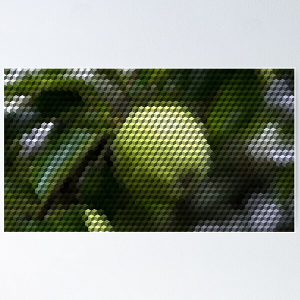 Item preview, Apple 3D Cubes Low Poly Art designed and sold by SpiroJo.